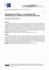 Research paper thumbnail of Aproximación crítica a la manipulación informativa: el ejemplo de las redes sociales