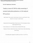 Research paper thumbnail of Tandem μ-reactor-GC/MS for online monitoring of aromatic hydrocarbon production via CaO-catalysed PET pyrolysis