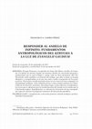 Research paper thumbnail of Responder al anhelo de infinito. Fundamentos antropológicos del «kḗrygma» a la luz de «Evangelii Gaudium»