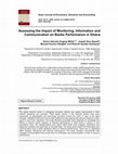 Research paper thumbnail of Assessing the Impact of Monitoring, Information and Communication on Banks Performance in Ghana