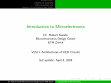 Research paper thumbnail of Introduction to Microelectronics