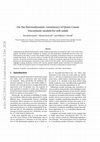 Research paper thumbnail of On the thermodynamic consistency of Quasi-linear viscoelastic models for soft solids