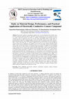 Research paper thumbnail of Study on Material Design, Performance, and Practical Application of Electrically Conductive Cement Compound