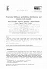 Research paper thumbnail of Fractional diffusion: probability distributions and random walk models