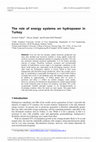 Research paper thumbnail of The role of energy systems on hydropower in Turkey