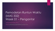 Research paper thumbnail of Pengantar: Pemodelan Runtun Waktu