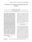 Research paper thumbnail of An Analysis of Air Conditioner Using Earth Tube Heat Exchanger