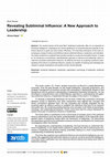 Research paper thumbnail of Revealing Subliminal Influence: A New Approach to Leadership