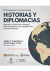 Research paper thumbnail of CFP: Hasta el 15/05. Congreso: Octubre de 2024: IV Congreso Historias y Diplomacias