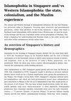 Research paper thumbnail of Islamophobia in Singapore and/ vs Western Islamophobia: the state, colonialism, and the Muslim experience