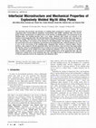 Research paper thumbnail of Interfacial Microstructure and Mechanical Properties of Explosively Welded Mg/Al Alloy Plates