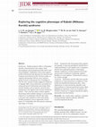 Research paper thumbnail of Exploring the cognitive phenotype of Kabuki (Niikawa–Kuroki) syndrome