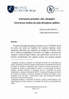 Research paper thumbnail of Instrutores privados: não, obrigado! Uma breve análise da ação disciplinar pública