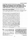 Research paper thumbnail of Acute pain and use of local anesthesia: tooth drilling and childbirth labor pain beliefs among Anglo-Americans, Chinese, and Scandinavians