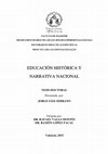 Research paper thumbnail of Educación histórica y narrativa nacional