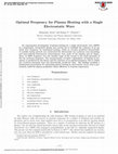 Research paper thumbnail of Optimal Frequency for Plasma Heating with a Single Electrostatic Wave