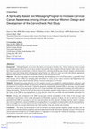 Research paper thumbnail of A Spiritually-Based Text Messaging Program to Increase Cervical Cancer Awareness Among African American Women: Design and Development of the CervixCheck Pilot Study