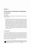 Research paper thumbnail of On the Person Constraint on Romanian se-passives