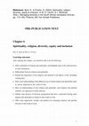 Research paper thumbnail of Spirituality, religion, diversity, equity and inclusion