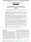 Research paper thumbnail of Helping and Volunteering During COVID-19: Associations With Well-Being and Psychological Distress