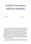 Research paper thumbnail of Runiform Inscription M9 from Murfatlar