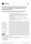 Research paper thumbnail of Ceramides in Autoimmune Rheumatic Diseases: Existing Evidence and Therapeutic Considerations for Diet as an Anticeramide Treatment