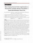 Research paper thumbnail of Effect of Satureja Hortensis Powder Supplementation on Pain and TNF-α in Patients with Knee Osteoarthritis: A Double-blind Randomized Clinical Trial