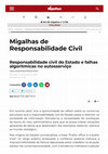 Research paper thumbnail of Responsabilidade civil do Estado e falhas algorítmicas no autosserviço