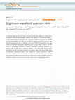 Research paper thumbnail of Brightness-equalized quantum dots