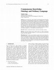 Research paper thumbnail of Commonsense Knowledge, Ontology and Ordinary Language