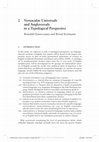 Research paper thumbnail of Vernacular Universals and Angloversals in a Typological Perspective