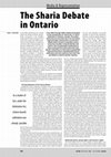 Research paper thumbnail of The Sharia Debate in Ontario