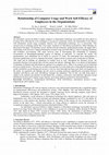 Research paper thumbnail of Relationship of Computer Usage and Work Self-Efficacy of Employees in the Organizations