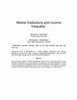 Research paper thumbnail of Market institutions and income inequality