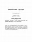 Research paper thumbnail of Regulation and corruption