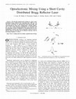 Research paper thumbnail of Optoelectronic mixing using a short cavity distributed Bragg reflector laser