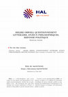 Research paper thumbnail of Relire Orwellquestionnement Litteraire, Enjeux Philosophiques, Reponsepolitique