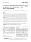 Research paper thumbnail of Long-lasting effect of obesity on skeletal muscle transcriptome