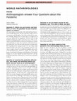 Research paper thumbnail of Anthropologists Answer Four Questions about the Pandemic