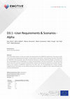 Research paper thumbnail of D3.1 – User Requirements & Scenarios - Alpha