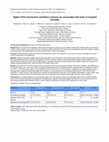 Research paper thumbnail of Higher CICU mechanical ventilation volumes are associated with lower in-hospital mortality