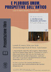 Research paper thumbnail of Presentazione Libro - "E pluribus unum. Prospettive sull'Antico"