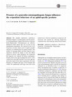 Research paper thumbnail of Presence of a generalist entomopathogenic fungus influences the oviposition behaviour of an aphid-specific predator