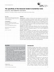 Research paper thumbnail of The specificity of the biosocial model to borderline traits