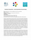 Research paper thumbnail of Conference "Disordered Temporalities – Toward Quantitative Phenomenology", Heidelberg, 4-5th July 2024