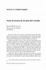 Research paper thumbnail of Notas de lectura de un nieto del Concilio