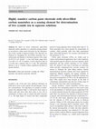 Research paper thumbnail of Highly sensitive carbon paste electrode with silver-filled carbon nanotubes as a sensing element for determination of free cyanide ion in aqueous solutions