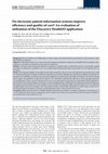 Research paper thumbnail of Do electronic patient information systems improve efficiency and quality of care? An evaluation of utilisation of the Discovery HealthID application