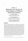 Research paper thumbnail of Motivation for the Use of Technologies in Different University  Contexts