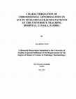 Research paper thumbnail of Characterization of Chromosomal Abnormalities in Acute Myeloid Leukaemia Patients at the University Teaching Hospital, Lusaka, Zambia